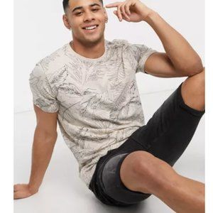 Esprit floral print t-shirt in white